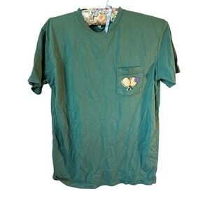 Cotton Heritage Pickleball Logo Green Pocket Tee Medium